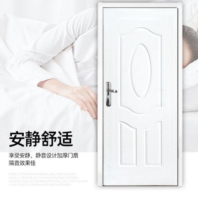 出口西非钢制木门 防火防盗门入户门烤漆隔音卧室门六方钢木门图3