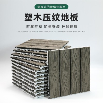 塑木地板厂家直销防腐户外花园拼接防水阳台室外阳台木塑地板加厚图1