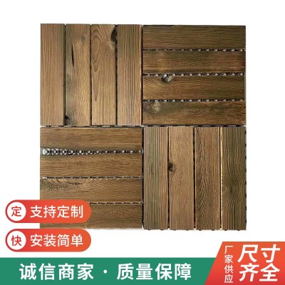 户外防腐碳化木阳台拼接木地板庭院花园装饰碳化室外批发厂家自铺图1