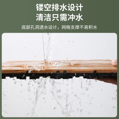 户外防腐木地板露台庭院花园拼接地板阳台室外防水碳化樟子松地板图3
