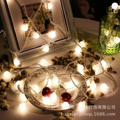 厂家圆形LED灯串小圆球圣诞节插电闪灯亮化节日装饰球形户外露营图3