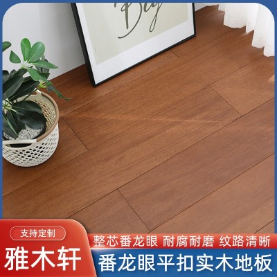 纯实木地板番龙眼冷灰色仿古橡木纹进口原木卧室厂家供应家用图2