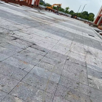市政工程火烧面地铺石材广场公园大理石花岗岩芝麻灰火烧板地铺石图3