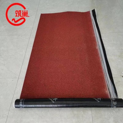 红色片岩砂面sbs弹性体改性沥青防水卷材 屋面火烤型耐根穿刺卷材图3