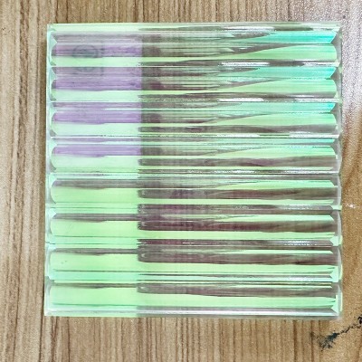 炫彩夹胶玻璃加工 建筑装饰用彩色艺术玻璃夹胶钢化玻璃定 制加工图2