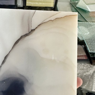 彩色玉石玻璃加工 原片磨边彩色装饰玻璃砖艺术玻璃 原片玻璃加工图3