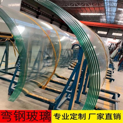 生产弯钢玻璃夹胶双层中空曲面弧形热弯异形钢化玻璃按尺寸图纸做图1