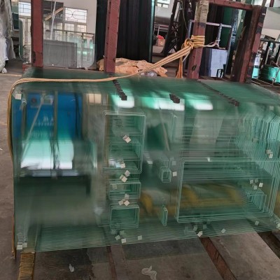 定制加工钢化玻璃6MM普白 CNC水切精雕内孔 倒角钢化玻璃来图定做图3