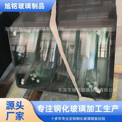 信义钢化玻璃 5MM 高温丝印黑色边框 净化门窗玻璃 精磨边水切割图1
