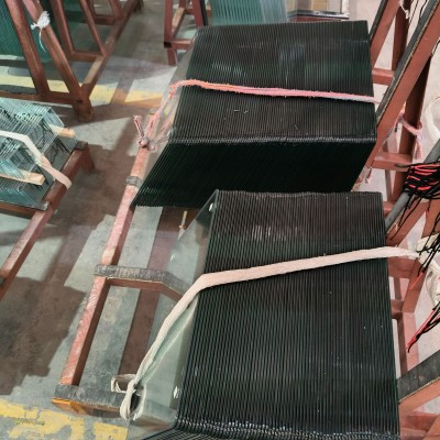 信义钢化玻璃 5MM 高温丝印黑色边框 净化门窗玻璃 精磨边水切割图3