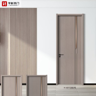 实木复合碳纤无漆简约免漆卧室房间医院办公室套装门木门轻奢木门图3
