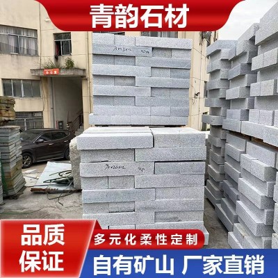 芝麻白路沿石花岗岩芝麻灰马路牙子广场挡车路缘石园林弧形路沿石图3