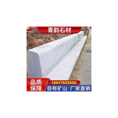 花岗岩路沿石马路挡车芝麻白路牙石机切面挡车石路缘石芝麻白石材图2