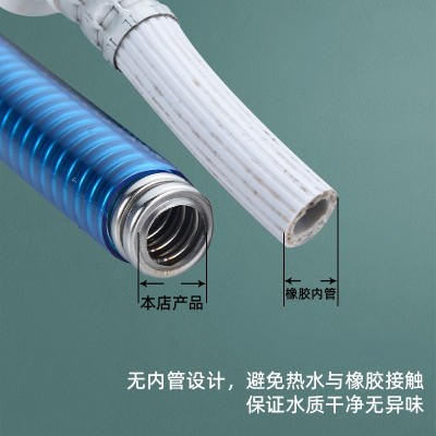 304不锈钢波纹管4分冷热进水双头软管燃气热水器马桶高压防爆水管图2