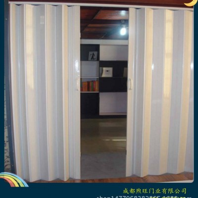 折叠门PVC隔断门浴室移动门商场隔断推拉玻璃门 厨房推拉门图3