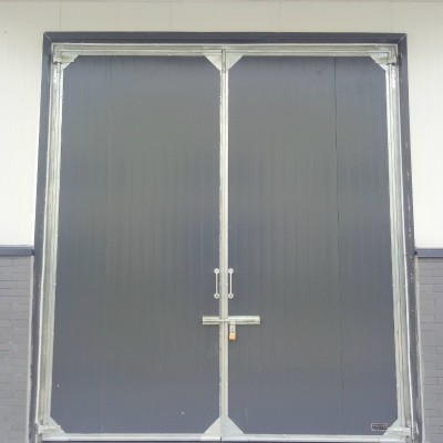 奥文手动电动密封粮仓门保温厂房重型粮库专用平开门推拉门折叠门图2