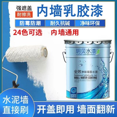 20公斤白色内墙水性面漆净味防霉绿色环保室内全效净味型墙面漆图3