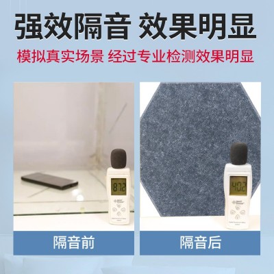 六边形隔音板环保阻燃家用室内墙体隔音棉KTV录音棚自粘材料装饰图3