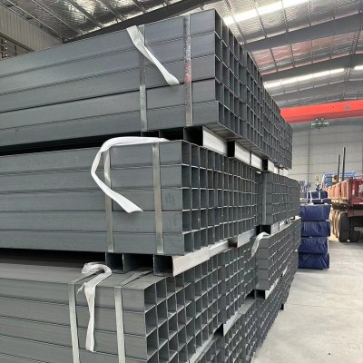 湖南锌铝美方矩管厂家热镀方通现货批发建筑斜撑钢梁50*100方钢管图2