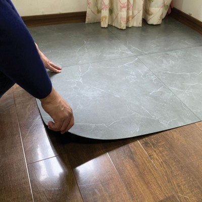 厂家供应自粘地板贴大理石瓷砖自黏贴客厅装修SPC石塑石纹地板贴图2