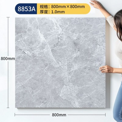 800*800pvc自粘地板贴批发水泥地地板贴商用石塑防水塑胶厨房地板图1
