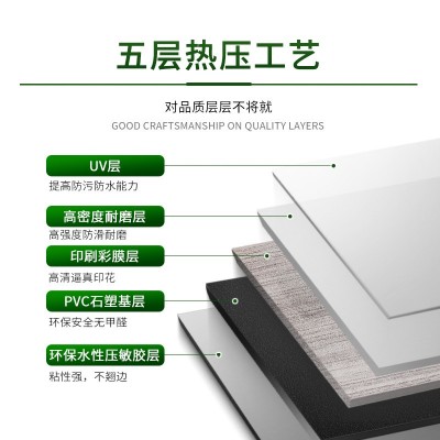 地板贴自粘pvc地板革家用加厚耐磨防水泥地直接铺仿瓷砖石塑铺垫图2