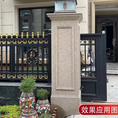 新金彩麻天然花岗岩石材楼梯踏步外墙干挂地面罗马柱子窗套线门套图3