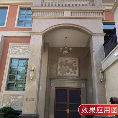 新金彩麻天然花岗岩石材楼梯踏步外墙干挂地面罗马柱子窗套线门套图2