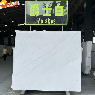 爵士白天然大理石工装别墅楼盘背景墙地板楼梯门套线条圆柱石材图4