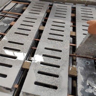 芝麻白灰石材排水沟盖板地沟花岗岩雨水篦子下水道阴沟地漏阴井盖图3