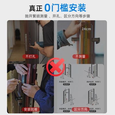 tuya隐形门锁免打孔室内木门电子锁TT蓝牙微信小程序通 通锁刷卡锁图2
