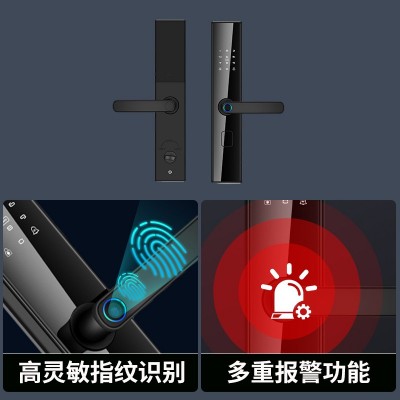 指纹锁家用防盗门入户门电子锁半导体指纹识别公寓酒店密码智能锁图2