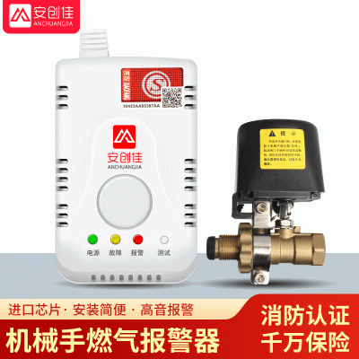 燃气报警器 家用煤气可燃气泄漏煤气切断阀罐钢瓶机械手电动阀门图2