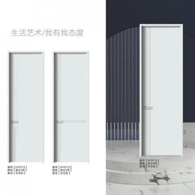 轻奢套装实木无漆门室内免漆房间复合生态门简约风隔音卧室烤漆门图3