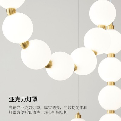 复式楼loft别墅长吊灯轻奢北欧创意楼梯灯现代简约LED灯客厅客厅图4