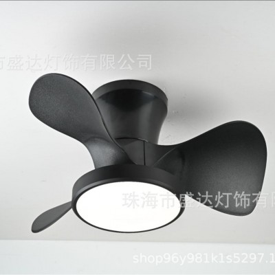 跨境北欧吸顶风扇灯餐厅卧室小吊扇男女孩变频儿童房带电风扇吊灯图2