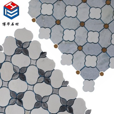 异形石材马赛克天然大理石马赛克电视背景墙酒店别墅会所玄关图3