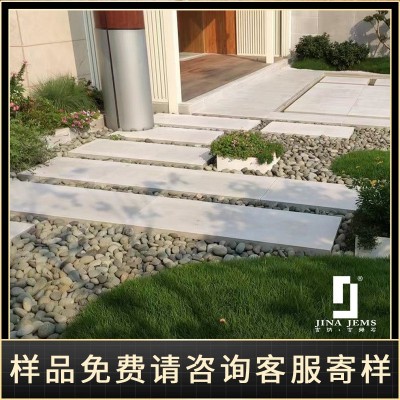 露娜灰石材露娜灰皮革面露娜灰莱姆石私家花园庭院大宅景观石材图2