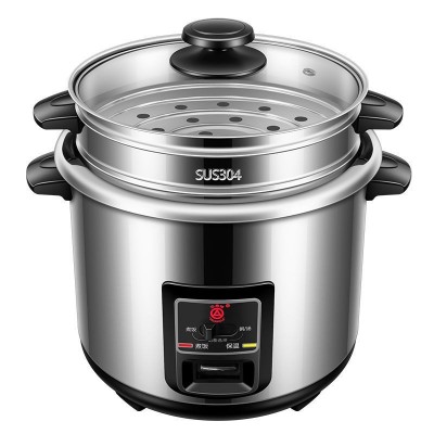 三角304不锈钢电饭锅老式小型2人蒸煮3-5-6L电饭煲家用全钢正品图5