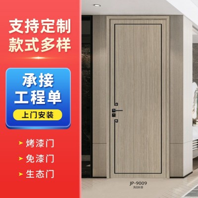 门卫生间门室内隔音生态门室内实木卧室门复合木门家用生态免漆房图1