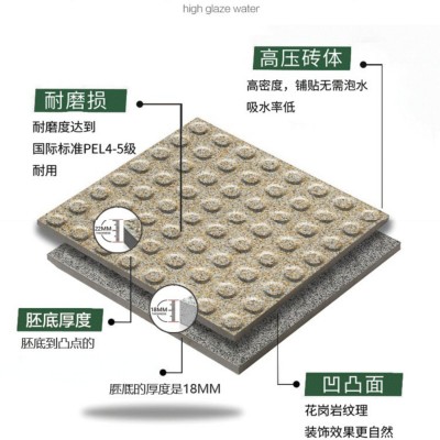 厂家定制石英砖户外庭院芝麻灰防滑透水瓷砖生态地铺石仿石材PC砖图3