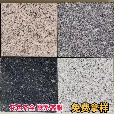 芝麻灰花岗岩路沿石园林道路工程石材烧面路边石芝麻白路牙石图4