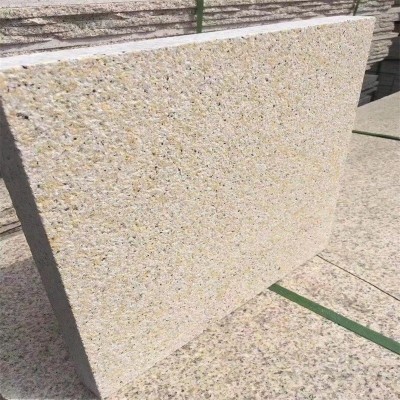 黄锈石石材厂家 30厚50厚荔枝面花岗岩建筑外墙荔枝面黄锈石图4