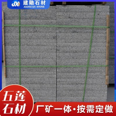花岗岩火烧板 浅灰色大理石工程建筑安装 芝麻灰荔枝面地铺石板图1