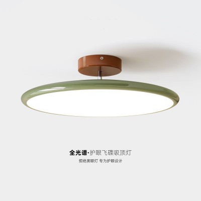 法式奶油风卧室吸顶灯极简复古主卧主灯高级感儿童房全光谱 护眼灯图1