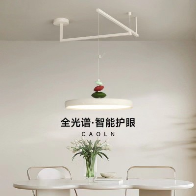全光谱飞碟餐厅灯现代简约飞盘吊灯餐桌家用感奶油风M豆灯图3