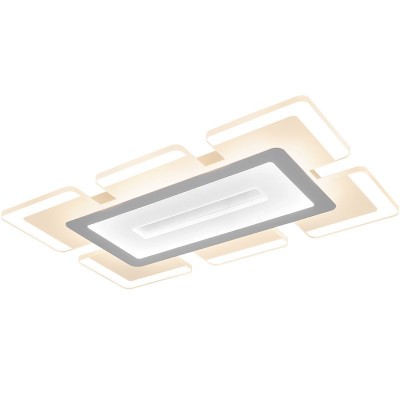 客厅灯长方led现代简约灯具创意天空之城家居卧室智能吸顶灯中山图4
