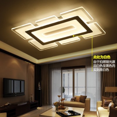 客厅灯长方led现代简约灯具创意天空之城家居卧室智能吸顶灯中山图3