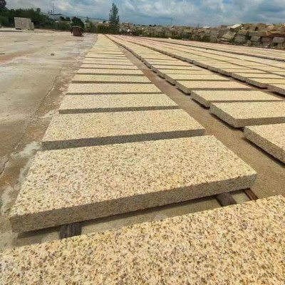 花岗岩芝麻灰白黑黄锈石大理石荔枝面火烧板干挂路沿平侧地铺石材图2