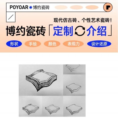 博约 瓷砖定制 定制图案颜色尺寸 个性窑变冰裂金属仿古砖岩板图3